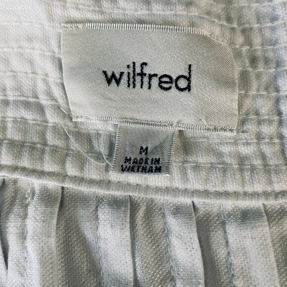 Wilfred White Maxi Skirt SZ M High Waist Pleated Wrap Long Aritzia Boho Chic - Picture 3 of 12